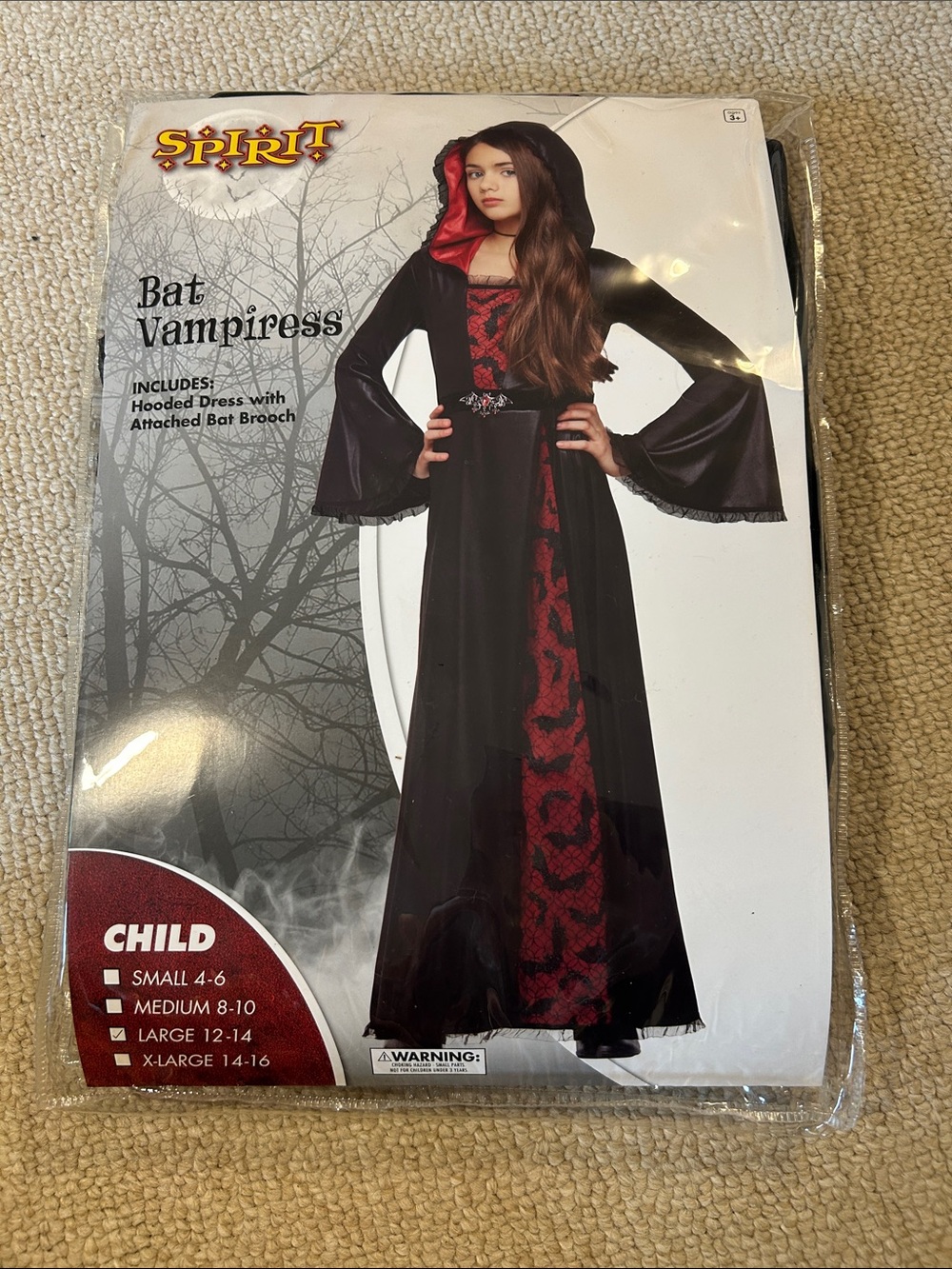Girls Spirit Halloween Bat Vampiress Costume